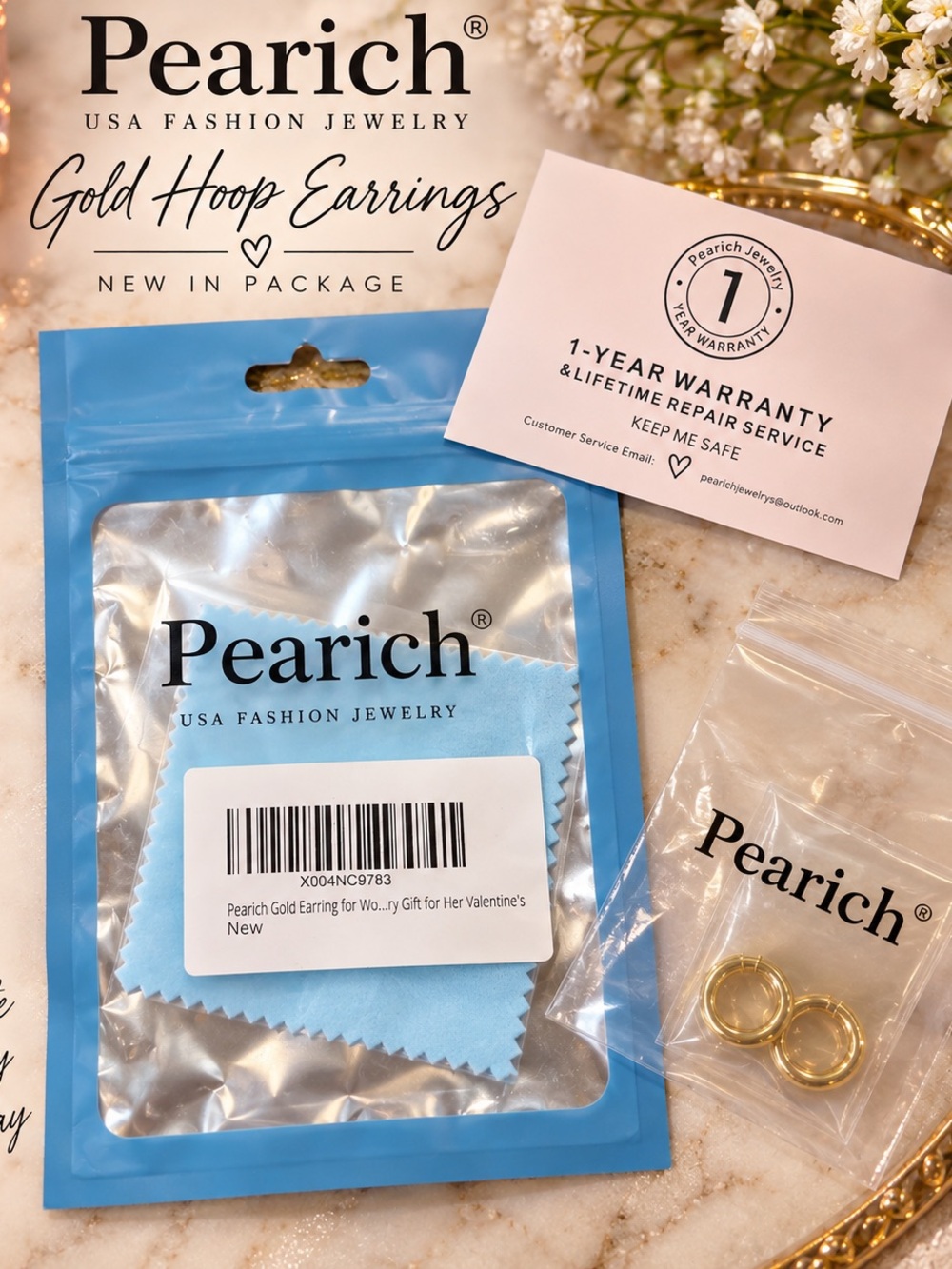 Classic Gold Hoop Earrings - Polished Gold Finish